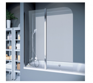 Шторки для ванной Шторка на ванну KOLLER POOL QP95 L/P 115x140 (chrome-transparent)
