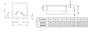 Душевой поддон RADAWAY Naxos C 80x80