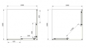 Душевая кабина PRIMERA Frame SHRP53106 (100X100)