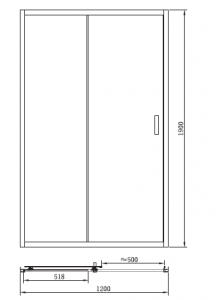 Душевая дверь PRIMERA Frame SDP1012 - 120 (Шиншилла)