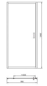Душевая дверь PRIMERA Frame SDP1190 - 90 (Шиншилла)