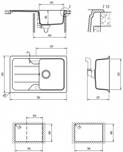 Кухонная мойка SCHOCK Formhaus D100S Sabbia-58 (17034558)