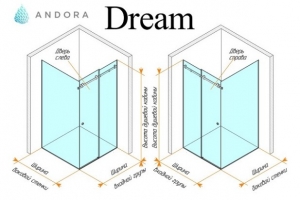 Душевая кабина ANDORA Dream P - 110x90 (Графит)