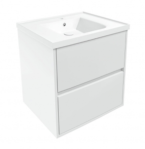 Мебель для ванной комнаты Шкафчик с умывальником VOLLE Teo 65 (Белый)