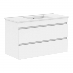 Мебель для ванной комнаты Шкафчик с умывальником VOLLE Fiesta 100 (Белый)