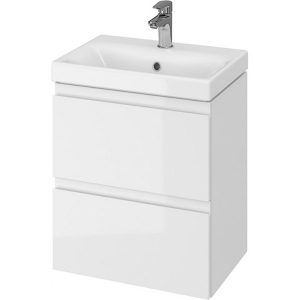 Мебель для ванной комнаты Шкафчик с умывальником CERSANIT Moduo Slim 50 (B02) - белый