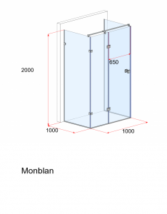 Душевая кабина VELINO Monblan - 100x100x100 (Графит)