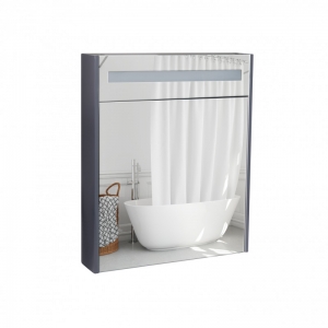 Мебель для ванной комнаты Шкафчик с зеркалом Q-TAP Robin Graphite LED QT1377ZP6002G