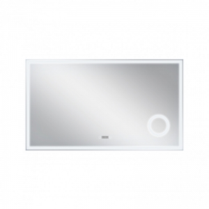 Зеркало Q-TAP Stork 120х70 LED цифровые часы с линзой (Touch switch)