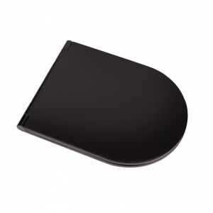 Унитаз подвесной Q-TAP Robin Rimless с крышкой Slim SoftClose MATT BLACK QT1333046ERMB