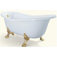 Акриловые ванны Ванна ATLANTIS C-3015 WHITE 170х78 на золотых ножках