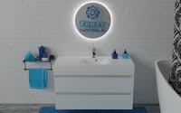 Меблі для ванної кімнати Шафка з умивальником FANCY MARBLE Barbados C-Line + Nadja (Білий)